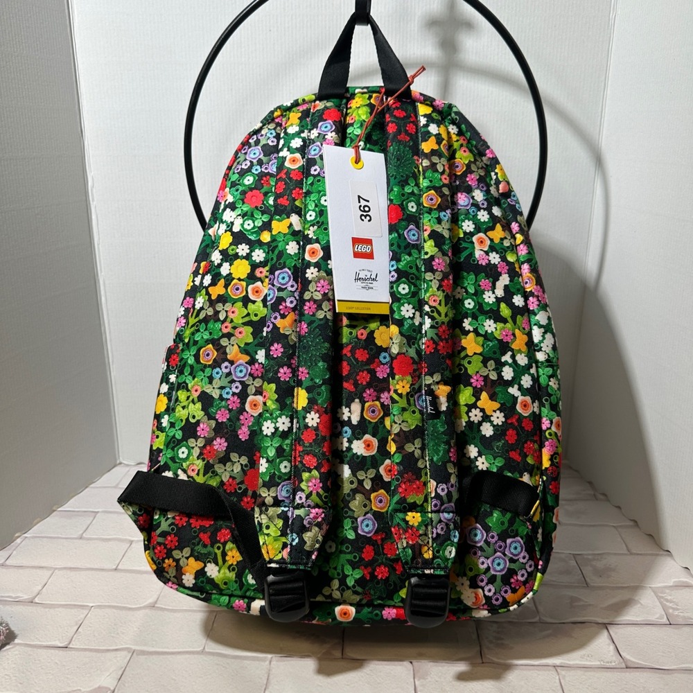 Herschel Supply Co Lego Collection Backpack‎ Floral Print Black Multi - Picture 3 of 11
